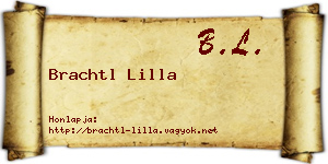 Brachtl Lilla névjegykártya